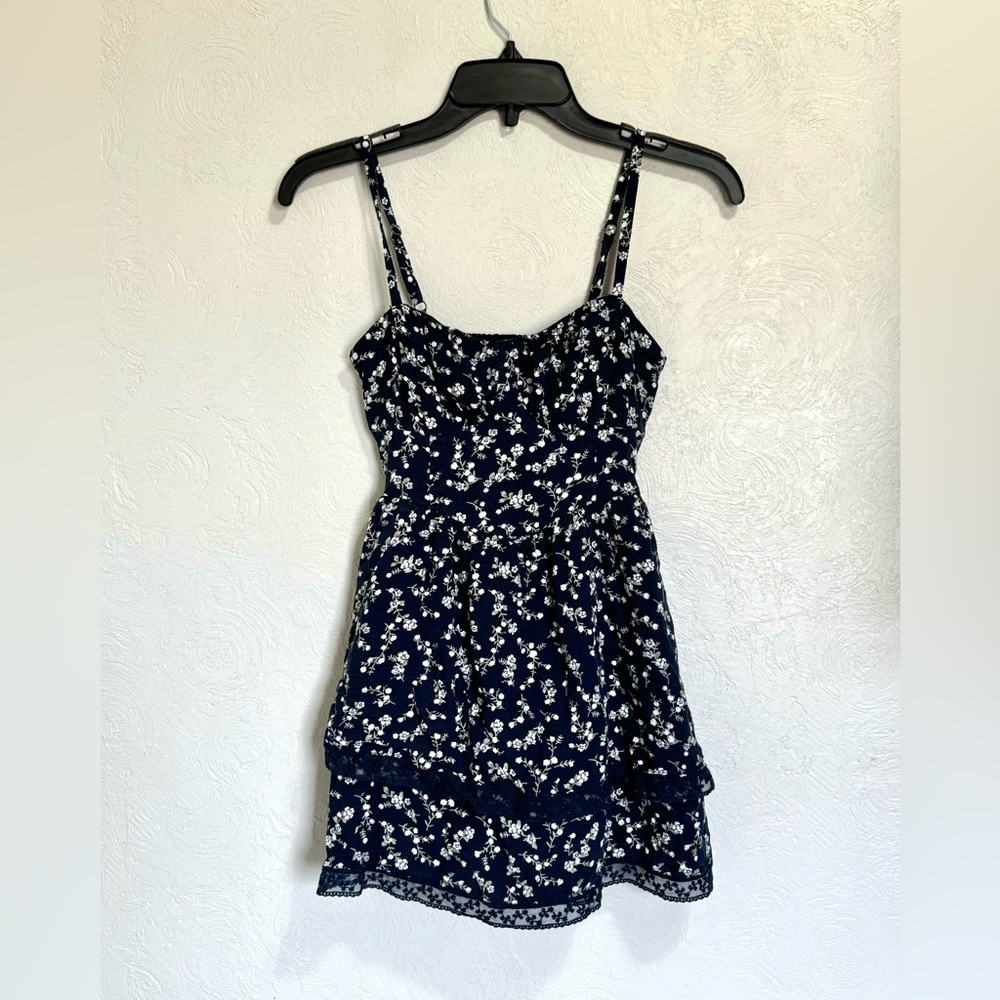 Hollister Vintage Floral Ruffled Y2K Mini Dress Women’s Size XS